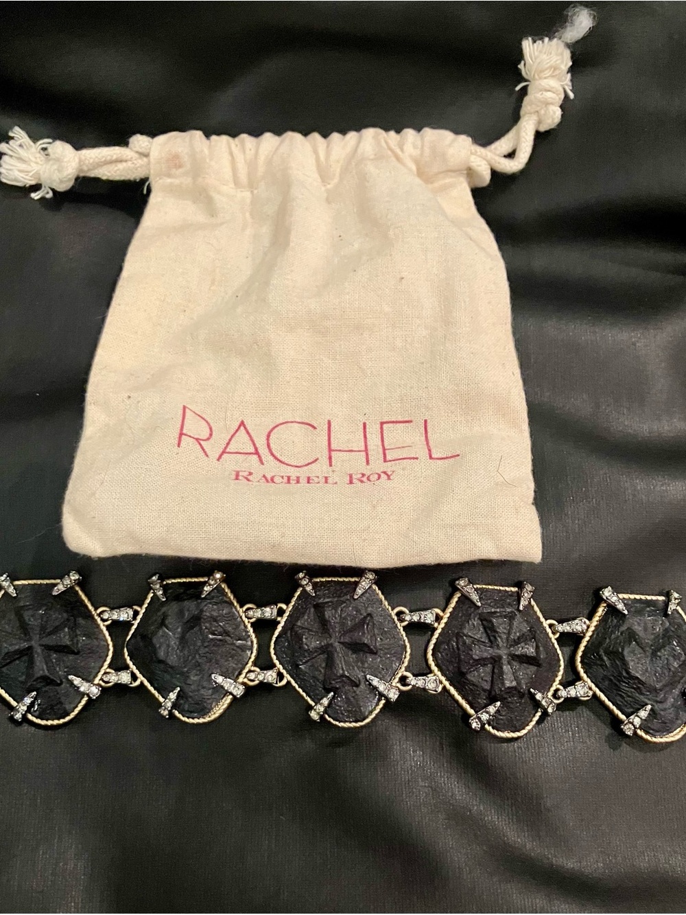 Rachel Roy Gothic Shield-Link Statement Bracelet